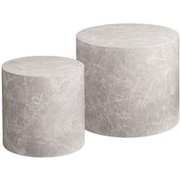 Nuuk Couchtisch Set mit 2 Marmor Dekor beige. Nuuk Couchtisch Set mit 2 Marmor Dekor beige. von M&S