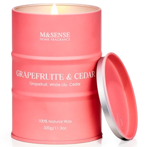 M&SENSE Duftkerze im Glas| Grapefruit & Zeder Sandelholz Duftkerzen| Kerze mit langer Brenndauer bis zu 70 Stunden| Sojawachs Bio Kerze| Perfekte Geschenke für Männer MSTC0117S Pompelmo Cedar M&SENSE Duftkerze im Glas| Grapefruit & Zeder Sandelholz Duftkerzen| Kerze mit langer Brenndauer bis zu 70 Stunden| Sojawachs Bio Kerze| Perfekte Geschenke für Männer MSTC0117S Pompelmo Cedar von M&SENSE
