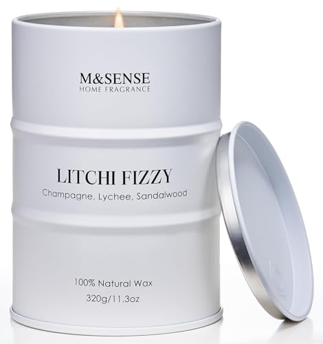 M&SENSE Duftkerzen Litchi Fizzy, 320g 70 Stunden lang anhaltende natürliche Sojakerze nicht toxisch, Sommer Kerze Heim Deco, entspannende Aromatherapie Kerze Geschenke für Frauen Mama Freundin M&SENSE Duftkerzen Litchi Fizzy, 320g 70 Stunden lang anhaltende natürliche Sojakerze nicht toxisch, Sommer Kerze Heim Deco, entspannende Aromatherapie Kerze Geschenke für Frauen Mama Freundin von M&SENSE