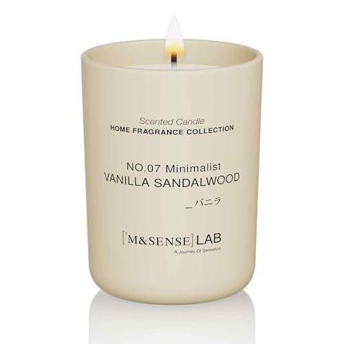 M&SENSE Duftkerzen im Glas Vanille-Sandelholz-Natursojawax Kerze 250g 50h Brenndauer,Geschenk für Frauen und Männer,Einfaches Design,Aromatherapie für Zuhause,Bad,Yoga Entspannung,Natural Soy Candle M&SENSE Duftkerzen im Glas Vanille-Sandelholz-Natursojawax Kerze 250g 50h Brenndauer,Geschenk für Frauen und Männer,Einfaches Design,Aromatherapie für Zuhause,Bad,Yoga Entspannung,Natural Soy Candle von M&SENSE