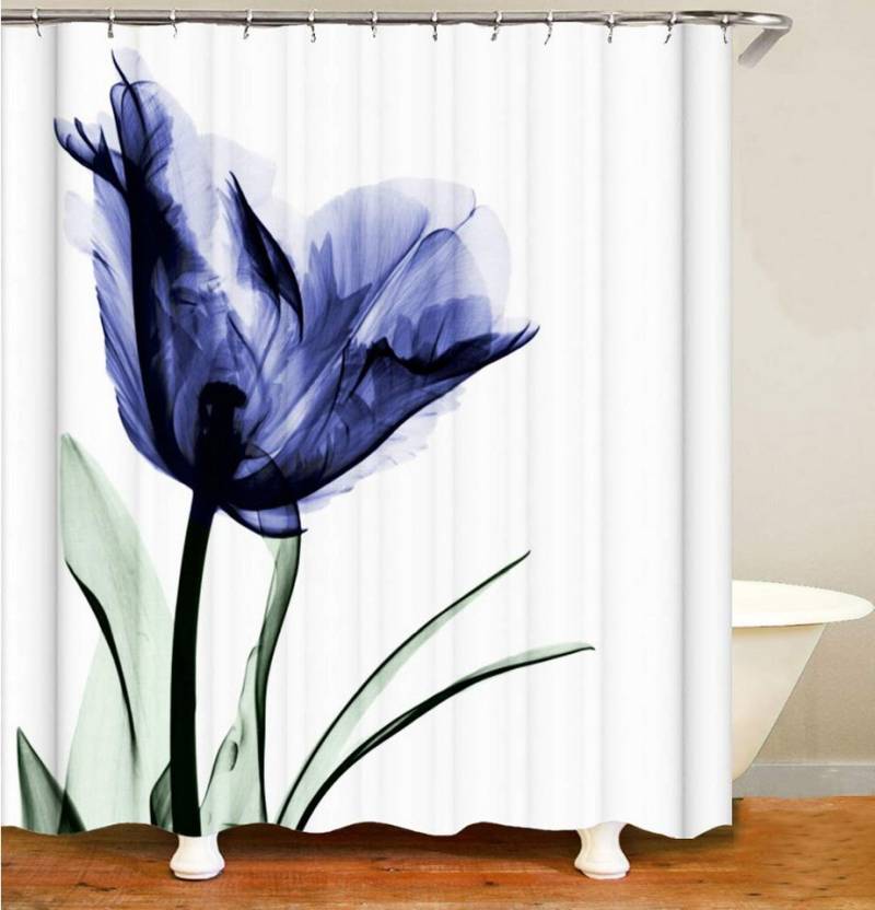 M&W DAS DESIGN Duschvorhang 180x200 Shower curtains Anti schimmel Waschbar lila Tulpen von M&W DAS DESIGN