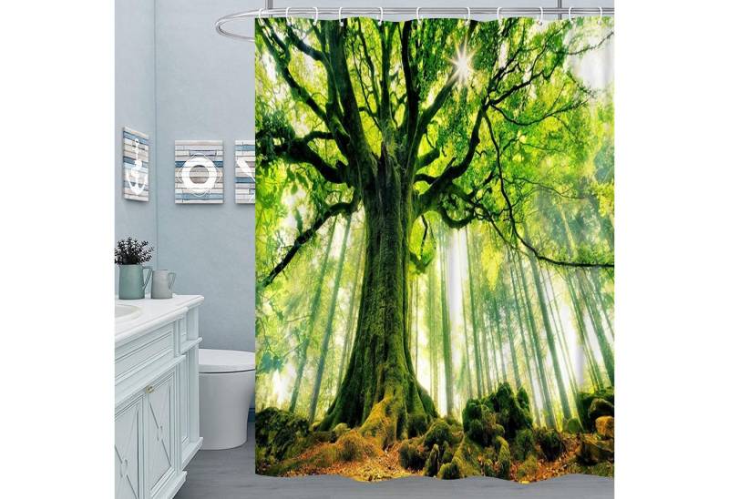 M&W DAS DESIGN Duschvorhang 180x200cm Shower curtains Anti schimmel Waschbar Grün von M&W DAS DESIGN