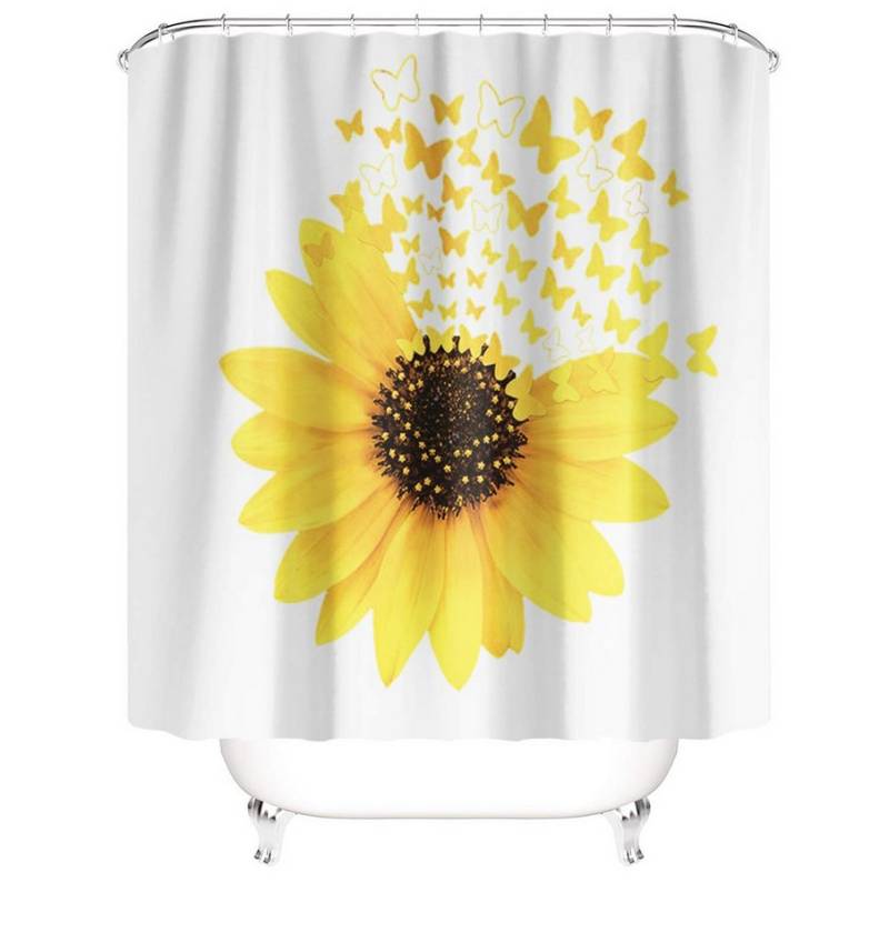 M&W DAS DESIGN Duschvorhang Shower curtains Anti schimmel Waschbar 180x200cm Sonnenblume von M&W DAS DESIGN