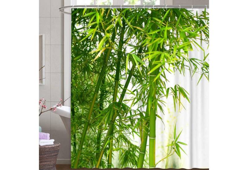 M&W DAS DESIGN Duschvorhang Shower curtains Anti schimmel Waschbar Bambuswald 180x200 180x180 Breite 180 cm von M&W DAS DESIGN