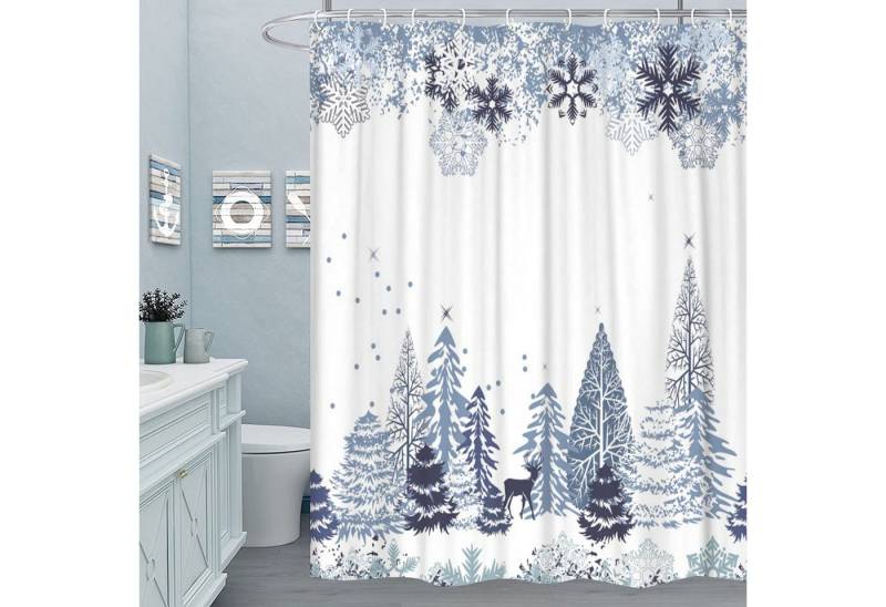 M&W DAS DESIGN Duschvorhang Weihnachten Duschvorhang 180x200cm Shower curtains Anti schimmel von M&W DAS DESIGN