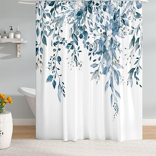 M&W DAS DESIGN Duschvorhang vielfältiger Pflanzendekor Blumen Blätter Knospen Entspannung Pflanzenmuster gemütliches Badeerlebnis Hochwertiges Badezimmeraccessoire Textilvorhang 100% wasserdicht von M&W DAS DESIGN