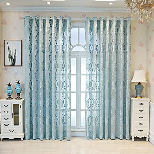 M&W DAS DESIGN Gardinenschal halbtransparent Vintage Retro Barock Dekoschal Stoff Ösenschal Voile Fensterschal Stickerei Jacquard Stores Gardinen von M&W DAS DESIGN