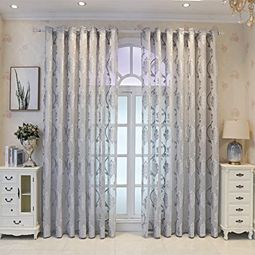 M&W DAS DESIGN Gardinenschal halbtransparent Vintage Retro Barock Dekoschal Stoff Ösenschal Voile Fensterschal Stickerei Jacquard Stores Gardinen von M&W DAS DESIGN