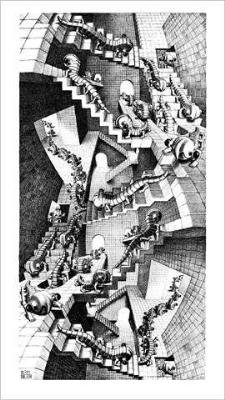 M. C. Escher Poster/Kunstdruck Treppenhaus 45 x 79 cm von M. C. Escher