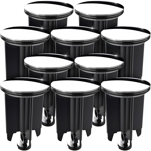 10 Stücke Waschbeckenstöpsel 40mm Universal Abflussstopfen - Stöpsel Waschbecken Chrom aus Messing mit Gummi - Excenterstopfen Höhenverstellbar - Rostfrei Abfluss Stöpsel von M. ROSENFELD HOME