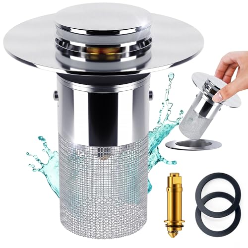 Waschbeckenstöpsel Pop Up mit Sieb 34-40 mm - Abflussstopfen für Waschbecken Abflusssieb M. ROSENFELD HOME Waschbeckenstöpsel Pop Up mit Sieb 34-40 mm - Abflussstopfen für Waschbecken Abflusssieb M. ROSENFELD HOME von M. ROSENFELD HOME