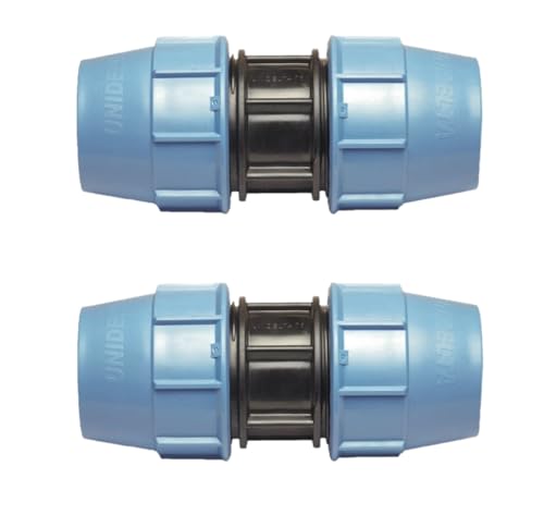 2x PP-Fitting Kupplung gerade Ø 32 mm von Unidelta von M.H.B.