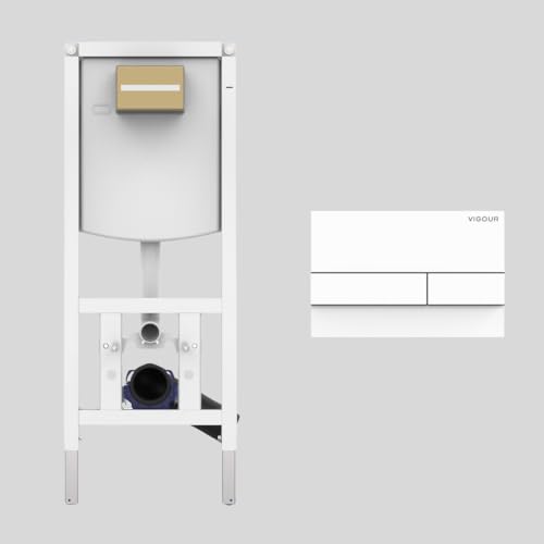 CONEL WC - Vorwandelement mit VIGOUR Betätigungsplatte V1TAY weiß von M.H.B.
