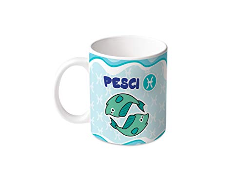 M.M. Group Sternzeichen-Tasse Fische, 11 Ounces, Keramik, mehrfarbig von M.M. Group