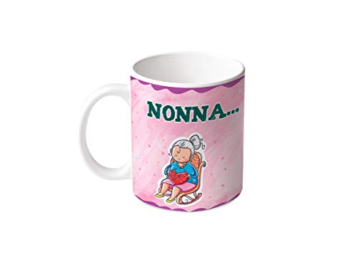 M.M. Group Tasse der Sentimenti Nonna Sei Come Una seconda Madre. Wenn Sie nicht mit den Genuss der Tale und Qualitaet haben. Ti Voglio Bene, 11 Ounces, Keramik, mehrfarbig von M.M. Group