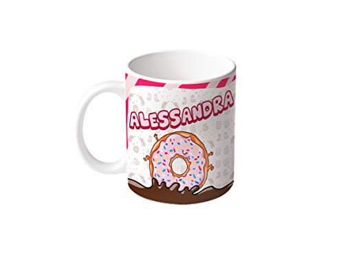 M.M. Group Tasse mit Namen und Bedeutung Alessandra, 11 Ounces, Keramik, mehrfarbig von M.M. Group