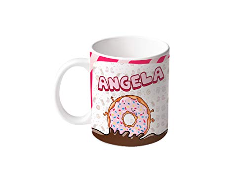 M.M. Group Tasse mit Namen und Bedeutung Angela, 11 Ounces, Keramik, mehrfarbig von M.M. Group