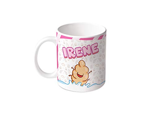 M.M. Group Tasse mit Namen und Bedeutung Irene, 11 Ounces, Keramik, mehrfarbig von M.M. Group