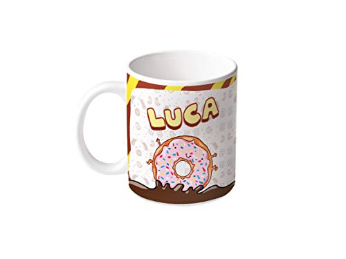 M.M. Group Tasse mit Namen und Bedeutung Luca, 11 Ounces, Keramik, mehrfarbig von M.M. Group