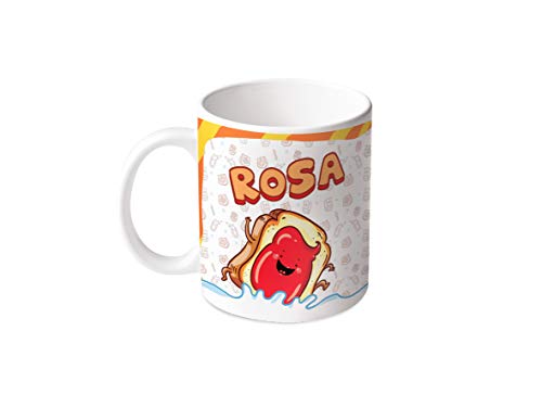 M.M. Group Tasse mit Namen und Bedeutung Rosa, 11 Ounces, Keramik, mehrfarbig von M.M. Group