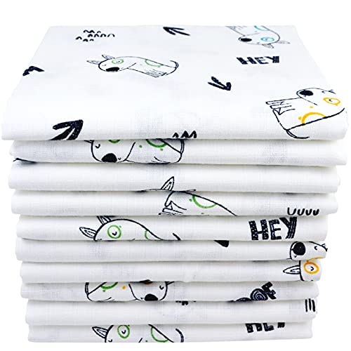 M.M.C. Mulltücher mit Tier Motiven 10er Pack| Spucktücher Baby | Stoffwindeln 70x80 | Mullwindeln | Öko-Tex (10 Hunde) von M.M.C.