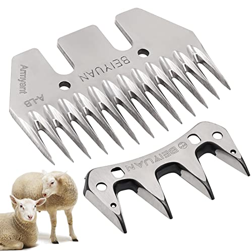 MUALROUS 13 Zähne gerade Schafschermesser und Kämme Ziegenschermesser für elektrische Wollscheren Scherenschneider Tierhaarscheren (13 Zähne gerade) von MUALROUS