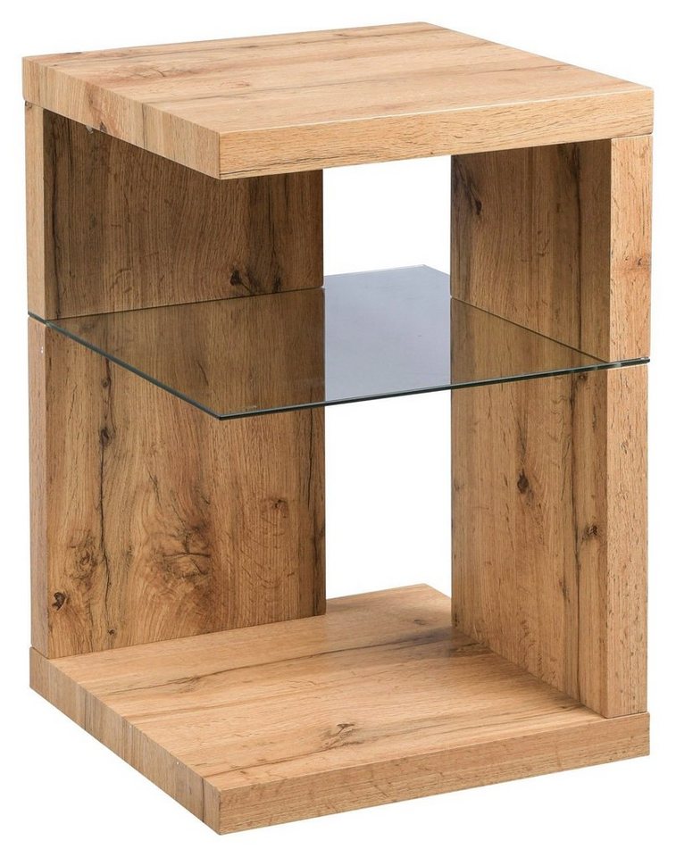 M2 Kollektion Beistelltisch DOMINGO, Wildeiche Dekor, mit Glasplatte, 40 x 40 cm M2 Kollektion Beistelltisch DOMINGO, Wildeiche Dekor, mit Glasplatte, 40 x 40 cm von M2 Kollektion