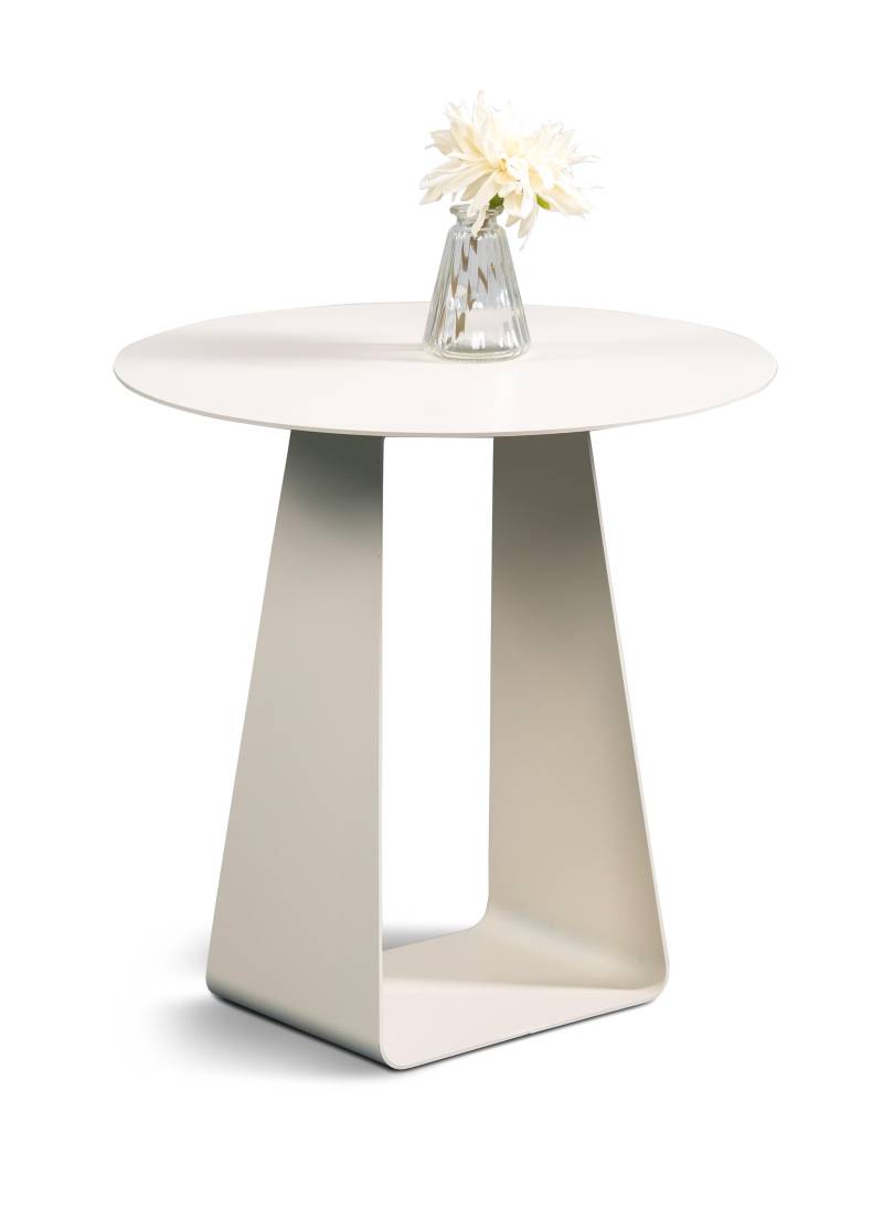 M2 Kollektion Beistelltisch FREDDY ca. H45 cm, D45 cm in Metall cremeweiß von M2 Kollektion