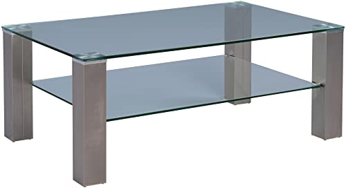M2 Kollektion Couchtisch Cilo 2 in Silber, B/H/T = 105x41x65cm von M2 Kollektion