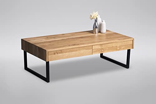 M2 Kollektion Couchtisch Linz in Wildeiche massiv, B/H/T = 110x35x60cm von M2 Kollektion
