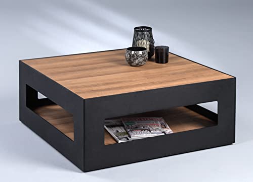 M2 Kollektion Couchtisch Cube in braun, B/H/T = 80x33x80cm von M2 Kollektion