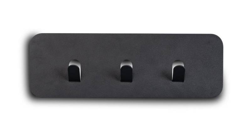 M2 Kollektion Garderobenleiste 3 Haken, anthrazit, Metall - 30x10x3cm (BxHxT) von M2 Kollektion