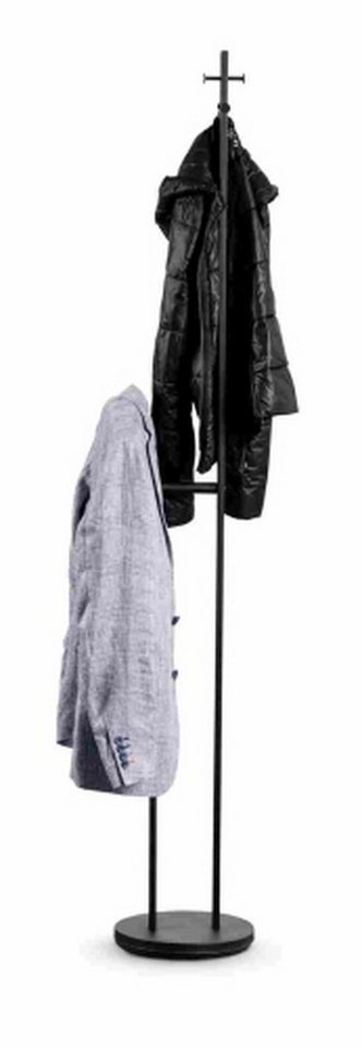 M2 Kollektion Kleiderständer 4 Haken, in schwarz, Metall - 45x175x29cm (BxHxT) von M2 Kollektion