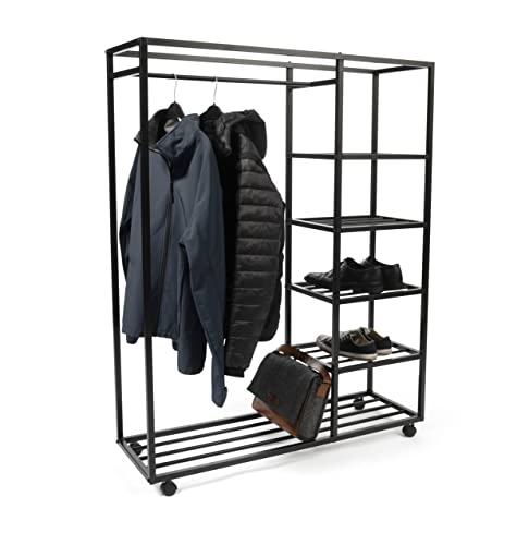 M2 Kollektion Kleiderständer Andorra2 in schwarz, B/H/T = 110x140x35cm von M2 Kollektion