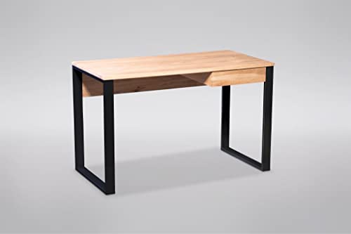 M2 Kollektion Krakau Schreibtisch, Holz, braun, schwarz, B/H/T = 120x75x60cm von M2 Kollektion