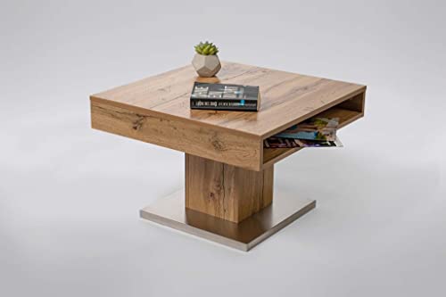 M2 Kollektion Couchtisch Mailand in Eiche Dekor, B/H/T = 75x45x75cm von M2 Kollektion