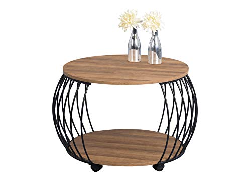 M2 Kollektion Peking 1 Couchtisch/Sofatisch, MDF, Höhe 47cm, Durchmesser 60cm von M2 Kollektion