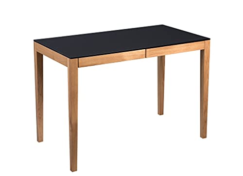 M2 Kollektion Petersson Schreibtisch, Holz, braun, schwarz, B/H/T = 110x75x60cm von M2 Kollektion