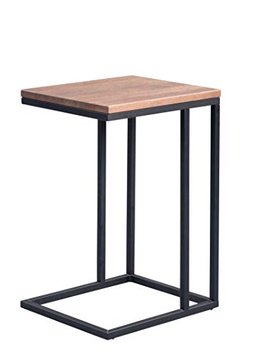 M2 Kollektion Primo Beistelltisch/Laptop-Tisch, MDF Dekor Eiche braun, 43x38cm, Höhe 62,5cm von M2 Kollektion