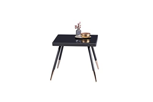 M2 Kollektion Rom 1 Beistelltisch, Couchtisch, Metall, Anthrazit, Gold, schwarz, 50x46x50cm von M2 Kollektion