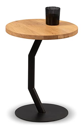 M2 Kollektion Tim 1 Beistelltisch, Holz, Braun, D=35cm, H=45cm von M2 Kollektion