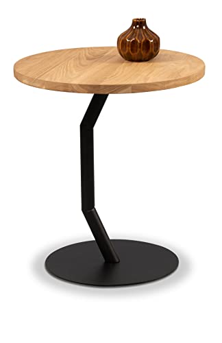 M2 Kollektion Tim 2 Beistelltisch, Holz, Braun, D=45cm, H=50cm von M2 Kollektion