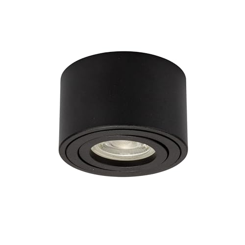 M2 OUTLET Aufbauleuchten: Ultra Slim Aufbaustrahler, schwenkbar Genius 60501 Rund, schwarz für LED Spot, normale Halogen von M2 OUTLET