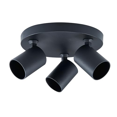 M2 OUTLET Deckenleuchte Ravio Ø23CM 3-flammig GU10 | Runde Lampe in Schwarz, Verstellbare Strahler, Energieeffizient | Perfekt für Wohnzimmer, Flur und Arbeitszimmer M2 OUTLET Deckenleuchte Ravio Ø23CM 3-flammig GU10 | Runde Lampe in Schwarz, Verstellbare Strahler, Energieeffizient | Perfekt für Wohnzimmer, Flur und Arbeitszimmer von M2 OUTLET