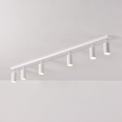 M2 OUTLET Aufbaurahmen: LED 6-flammig schwenkbare Deckenleuchte | Deckenspots mattweiß für LED Spot, normale Halogen von M2 OUTLET