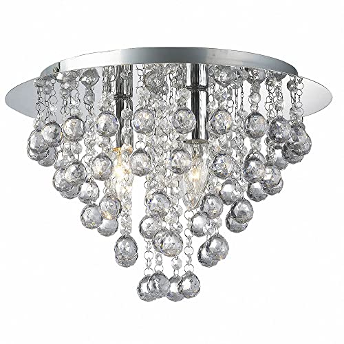 M2 OUTLET LED-Deckenleuchte CRIS: Ø38CM, Chrom, mit Acrylbehang von M2 OUTLET