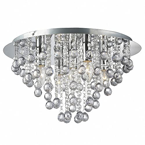 M2 OUTLET LED-Deckenleuchte CRIS: Ø46CM, Chrom, mit Acrylbehang von M2 OUTLET
