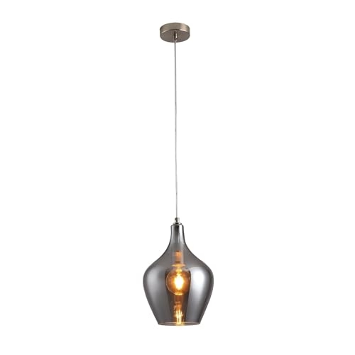 M2 OUTLET Pendelleuchte LA BURBUJA 20169 Ø22CM Matt Nickel, Glas rauchig von M2 OUTLET