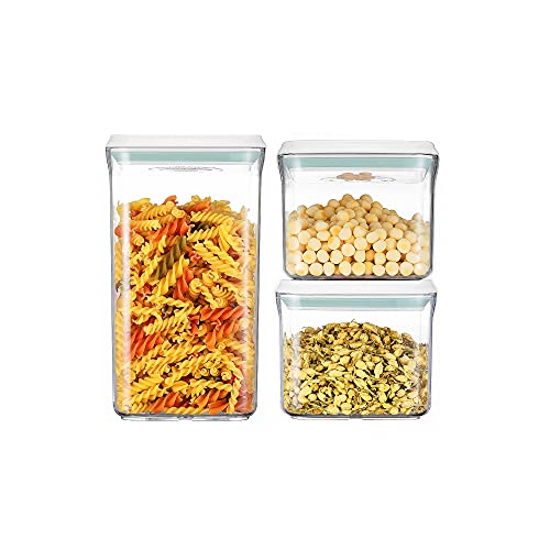 M2OUTLET Frischhaltedosen-Set: 3-teiliges Vorratsdosen-Set zur Aufbewahrung von Lebensmitteln, Luftdicht verschlossen (Größe der Fischhalteboxen: 2x 0,85l / 1x 2l) von M2 OUTLET