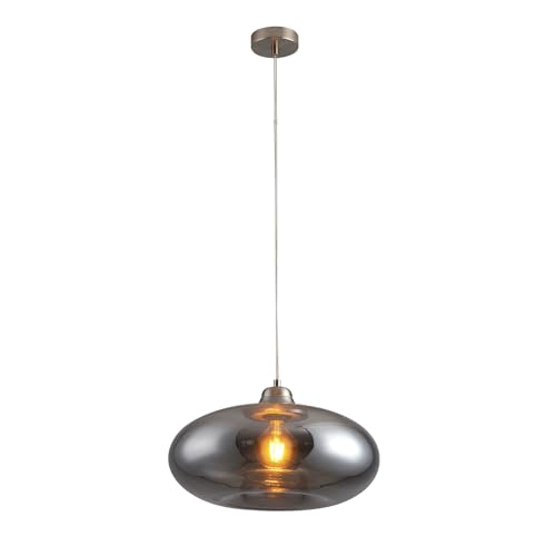M2OUTLET Pendelleuchte LA BURBUJA: Ø40CM Matt Nickel, Glas rauchig M2OUTLET Pendelleuchte LA BURBUJA: Ø40CM Matt Nickel, Glas rauchig von M2 OUTLET